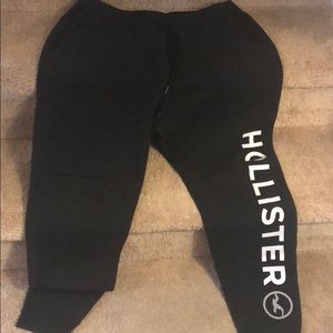 Black Hollister joggers